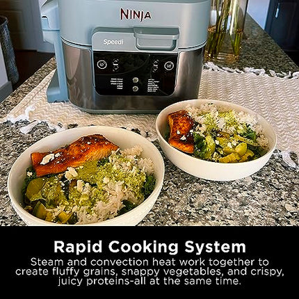 Ninja SF301 Speedi Rapid Cooker & Air Fryer, 6-Quart Capacity, 12-in-1  Functions to Steam, Bake, Roast, Sear, Sauté, Slow Cook, Sous Vide & More,  15-Minute Speedi Meals All In One Pot, Sea